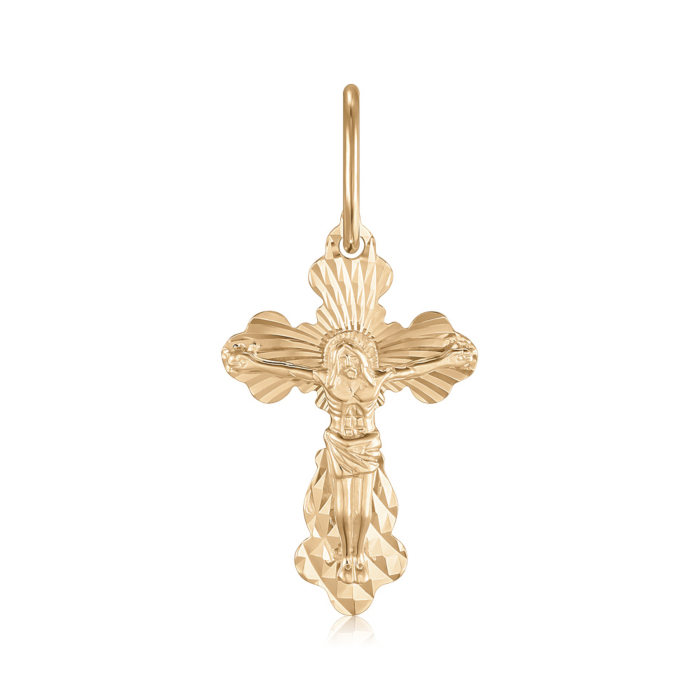 Золотой крестик. Распятие Христа.Артикул 30315-17/01/2