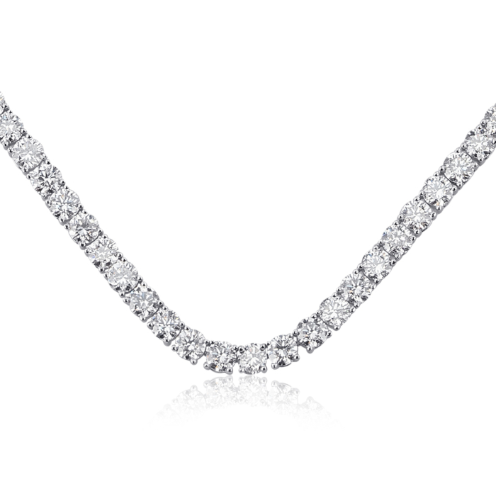 Золотое колье с экобриллиантами. Артикул 3033-L/02/1/11919