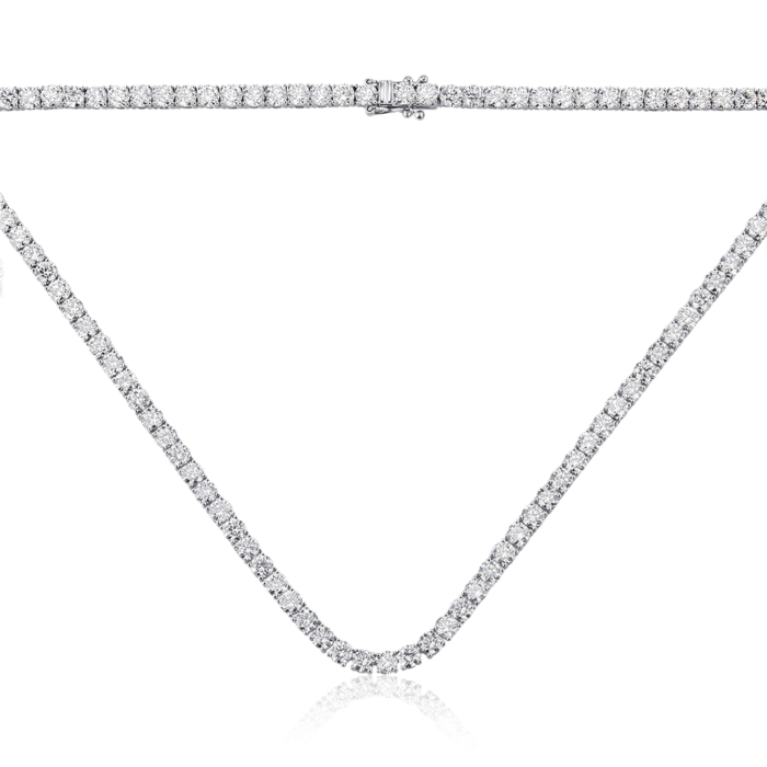 Золотое колье с экобриллиантами. Артикул 3033-L/02/1/11919