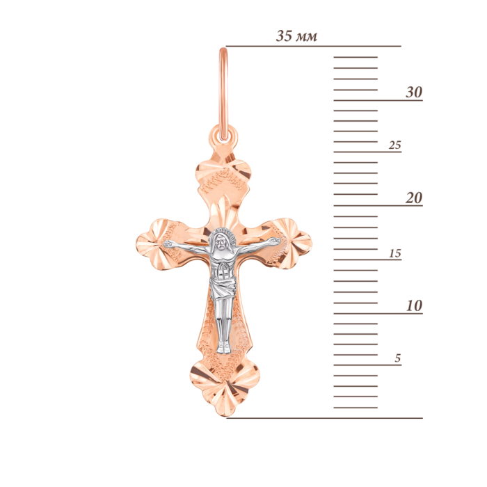 Золотий хрестик. Розп'яття Христове. Артикул 30348-1е/01/3 (30348/1е)