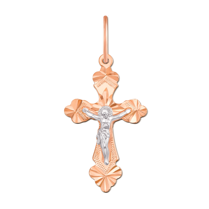 Золотий хрестик з розп'яттям. Артикул 30348/1д