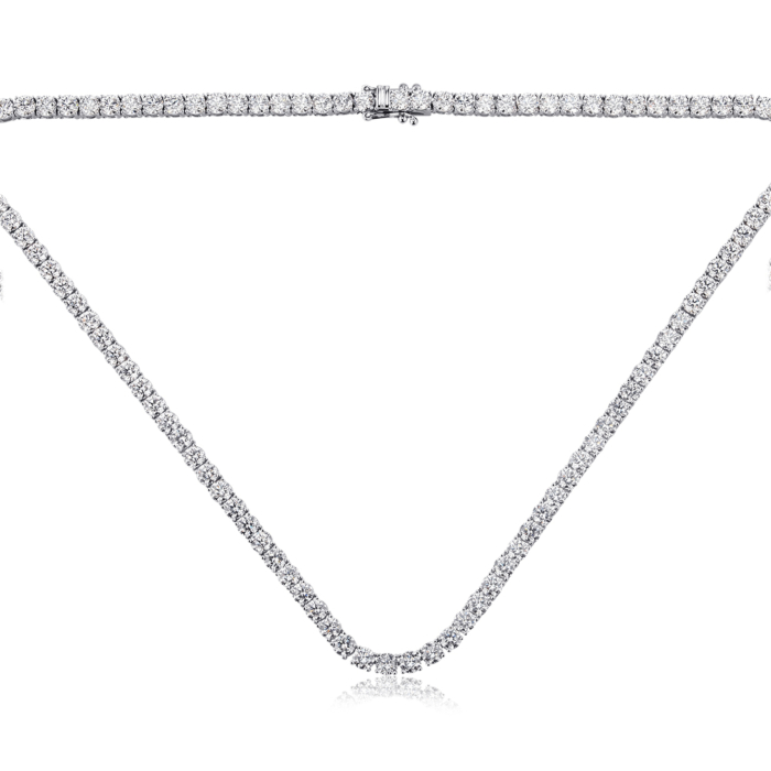 Золотое колье с экобриллиантами. Артикул 3037-L/02/1/11919