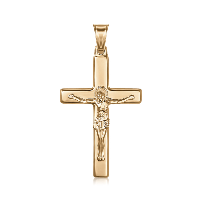 Золотий хрестик без вставки. Артикул 30392