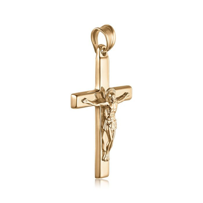 Золотий хрестик без вставки. Артикул 30392