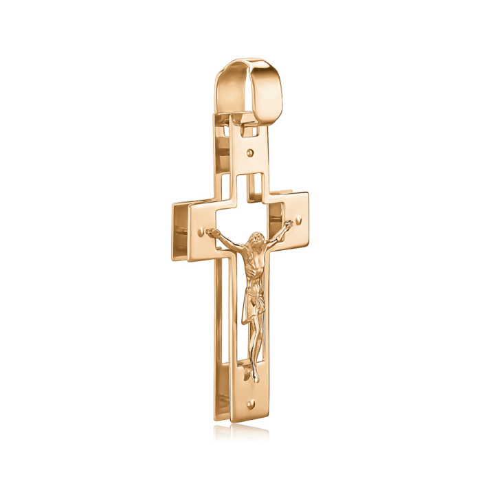 Золотий хрестик без вставки. Артикул 30458/01/0