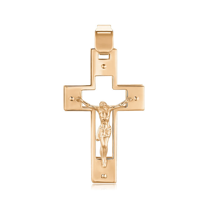 Золотий хрестик без вставки. Артикул 30458/01/0