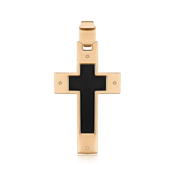 Золотий хрестик з каучуком 30461/01/0