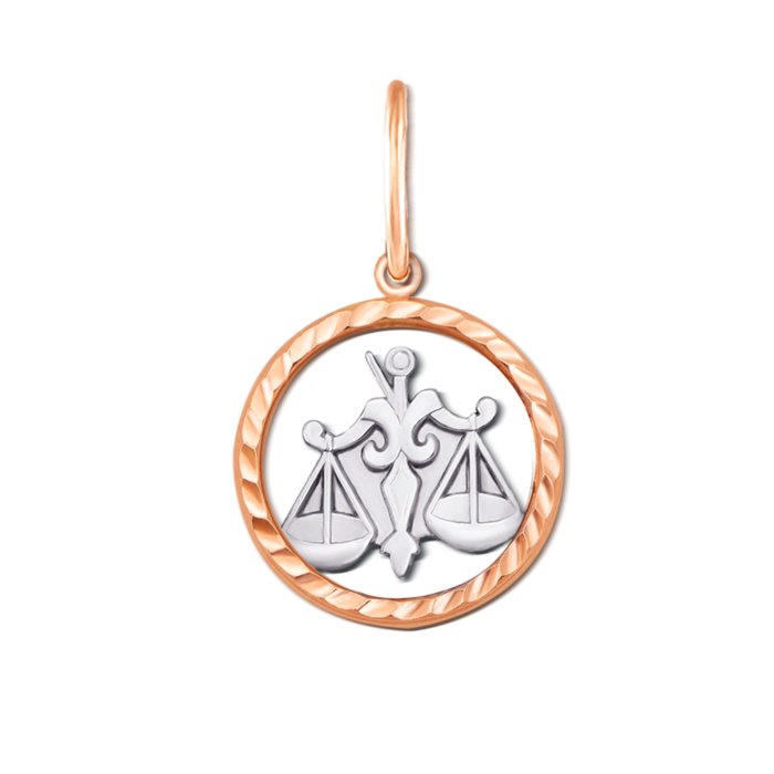 Золотая подвеска «Весы». Артикул 30506/тз