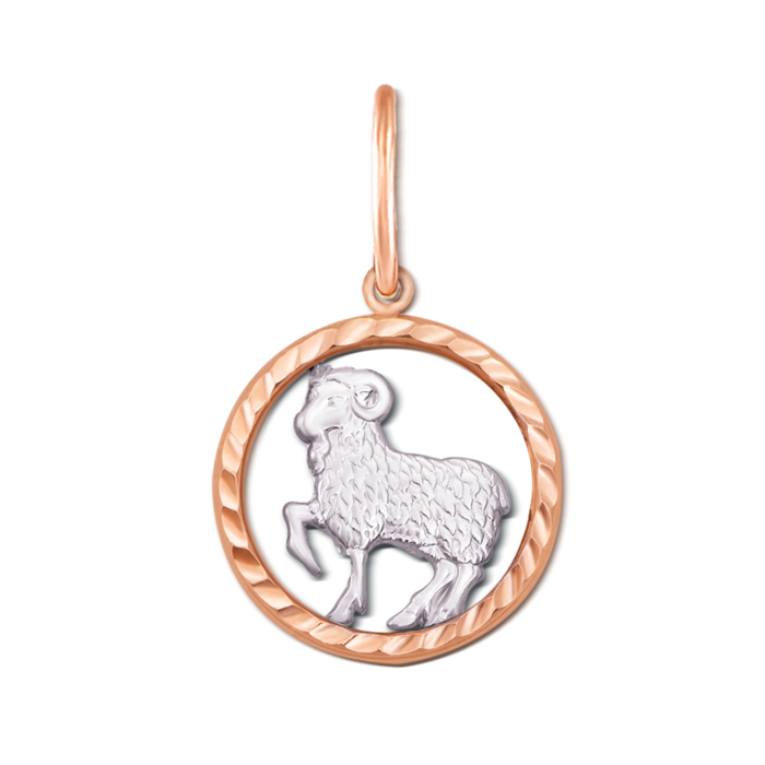 Золотая подвеска "Овен". Артикул 30506/ов