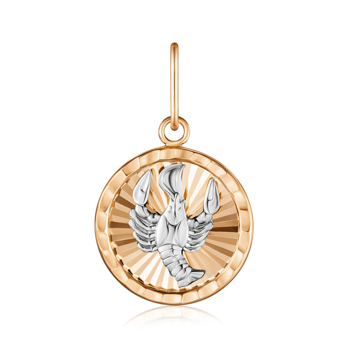Золота підвіска-зодіак "Рак". Артикул 30508/рк