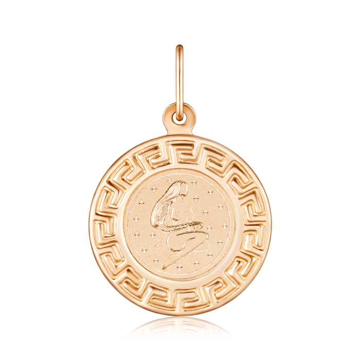 Золотая подвеска-зодиак «Дева». Артикул 30561-6/01/0