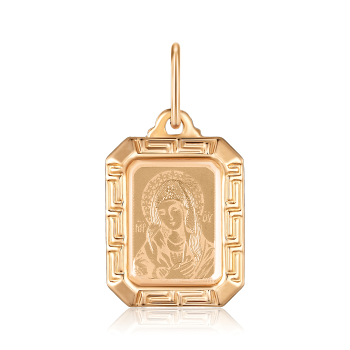 Золота підвіска-ладанка без вставки. Артикул 30576/20лгр