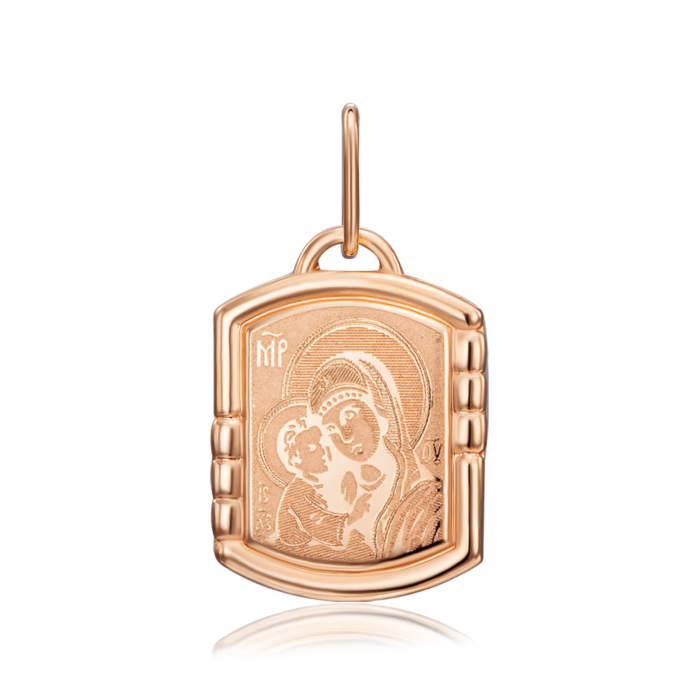 Золота підвіска-ікона Божої Матері Почаївська. Артикул 30585/3лгр (30585-3/01/0)