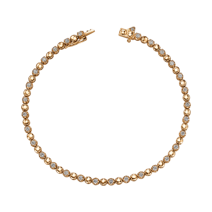 Золотий браслет з діамантами. Артикул 3063/01/0/11988