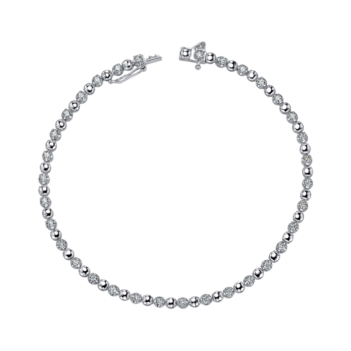 Золотий браслет з діамантами. Артикул 3070/02/1/11988