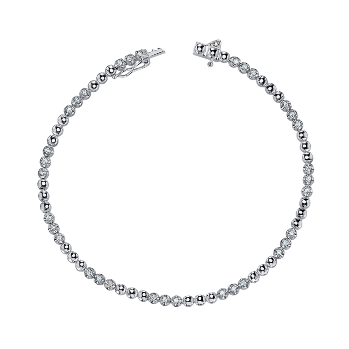 Золотий браслет з діамантами. Артикул 3071/02/1/11988