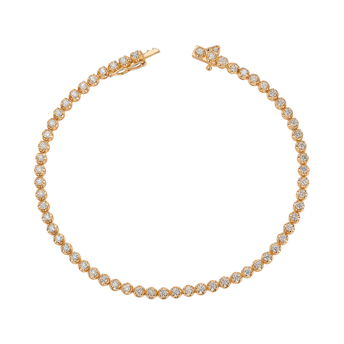 Золотий браслет з діамантами. Артикул 3073/01/0/11988