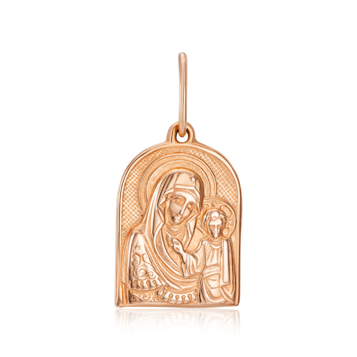 Золота підвіска "Казанська ікона Божої Матері". Артикул 30749/01/0