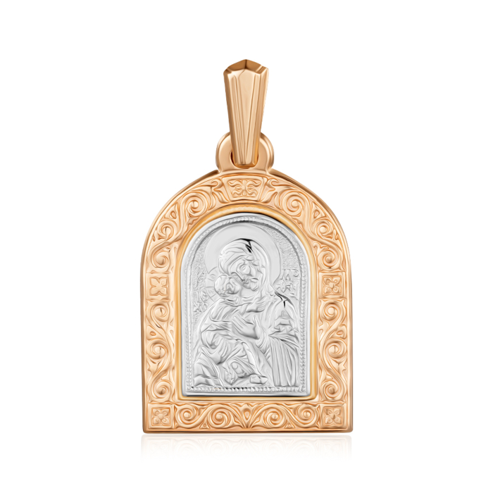 Золота підвіска-ладанка без вставки. Артикул 30789-5/01/1