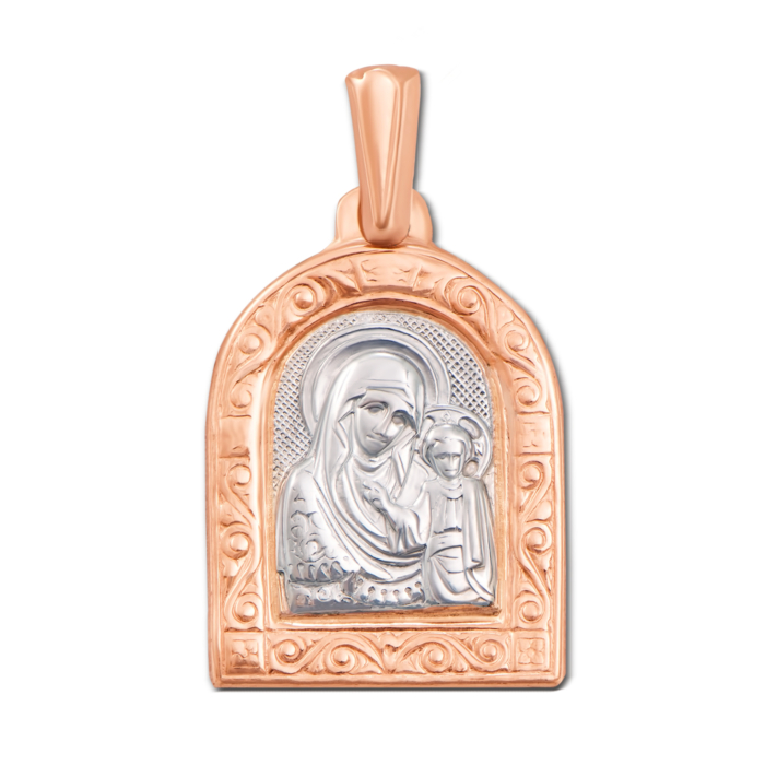 Золота підвіска «Казанська ікона Божої Матері». Артикул 30789