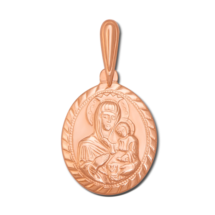 "Золотая подвеска-икона Божией Матери ""Умиление"". Артикул 30841"