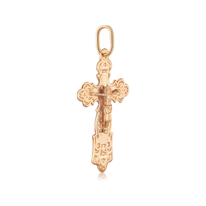 Хрестик з червоного золота. Артикул 30924