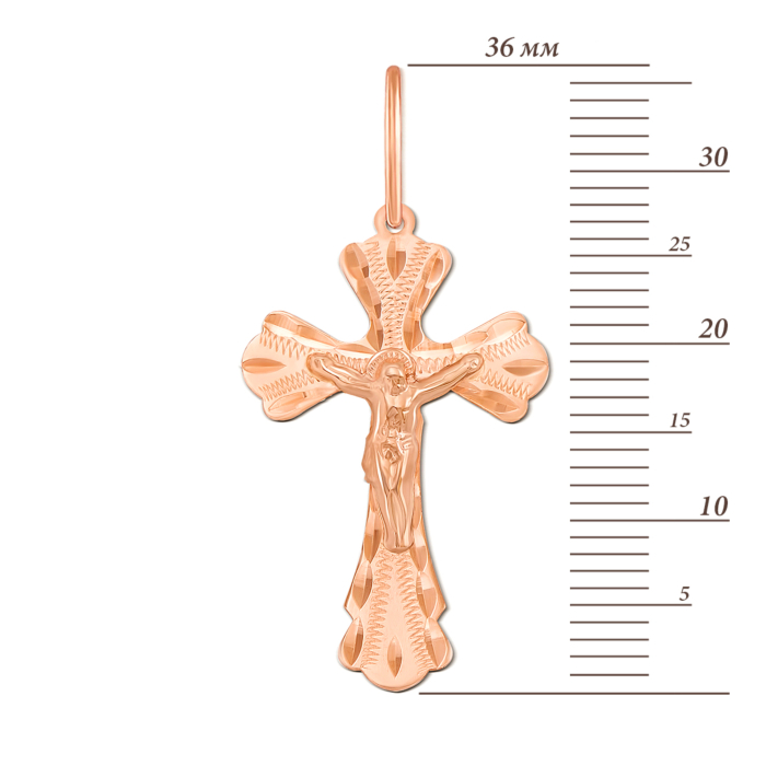 Золотий хрестик з алмазною гранню. Артикул 30961/л