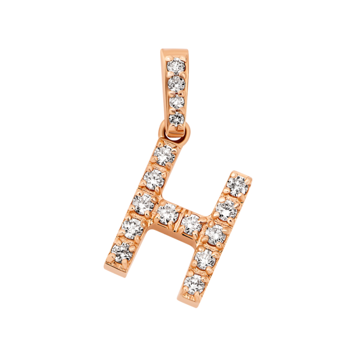 Золота підвіска Літера Н з діамантами. Артикул UG53101010701
