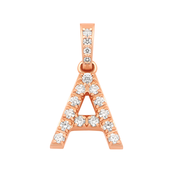 Золота підвіска Літера А з діамантами. Артикул UG53101010801