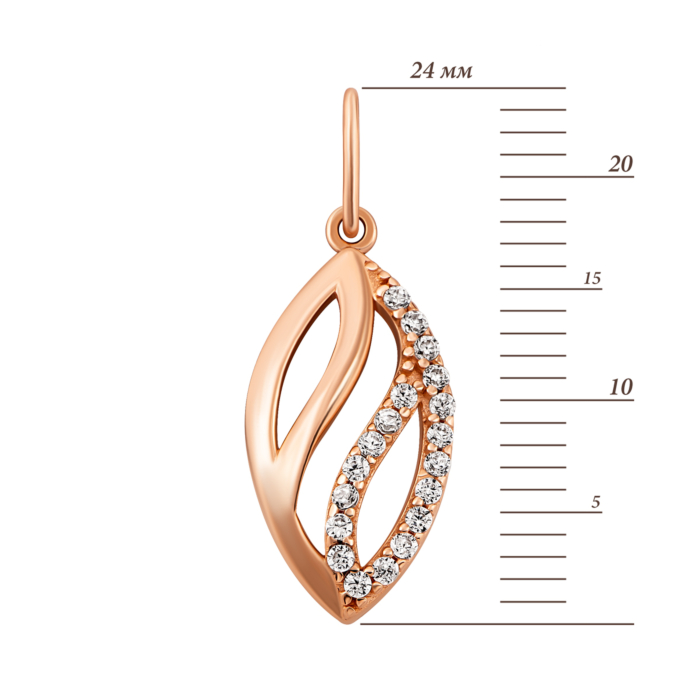 Золота підвіска з фіанітом. Артикул UG53101016601