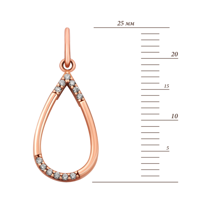 Золота підвіска з фіанітами. Артикул UG53101016801