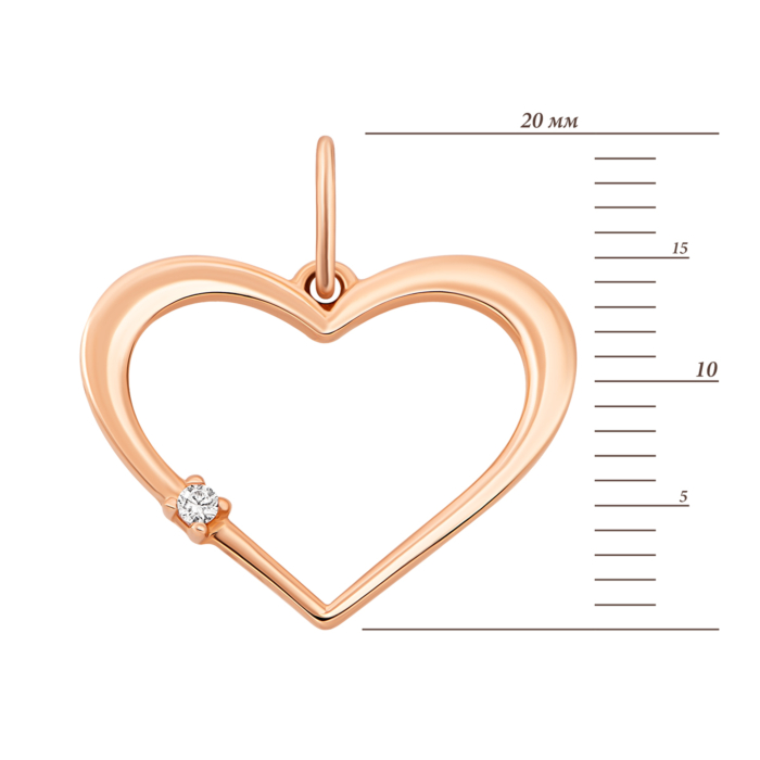 Золота підвіска з фіанітом. Артикул UG53101017101