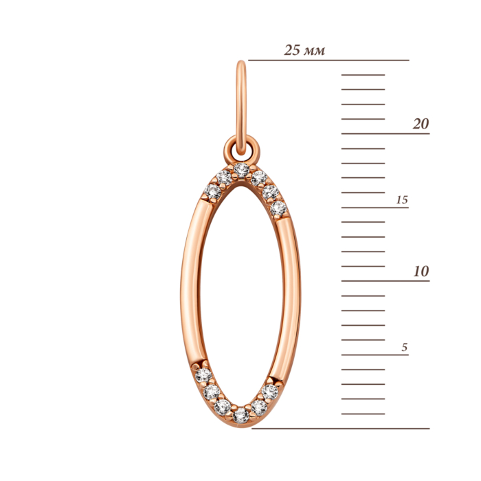 Золота підвіска з фіанітами. Артикул UG53101017301