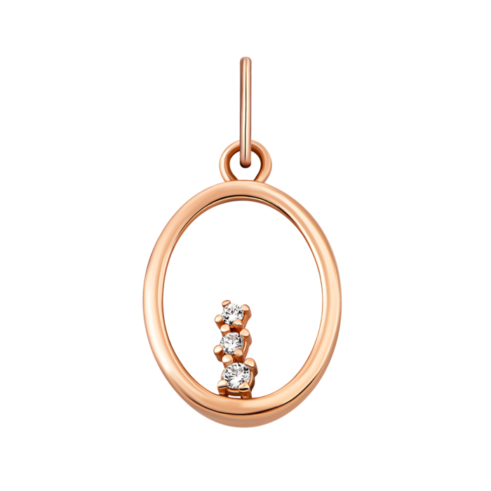 Золота підвіска з фіанітами. Артикул UG53101017601