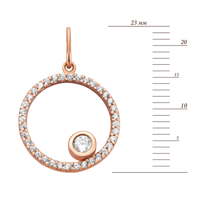 Золота підвіска з фіанітами. Артикул UG53101017701