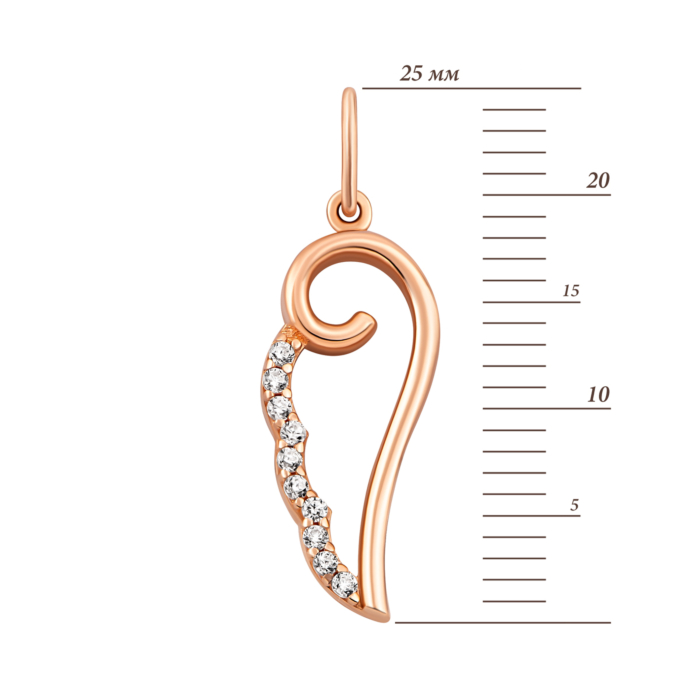 Золота підвіска з фіанітами. Артикул UG53101017901