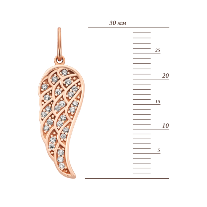 Золотая подвеска с фианитами. Артикул UG53101018501