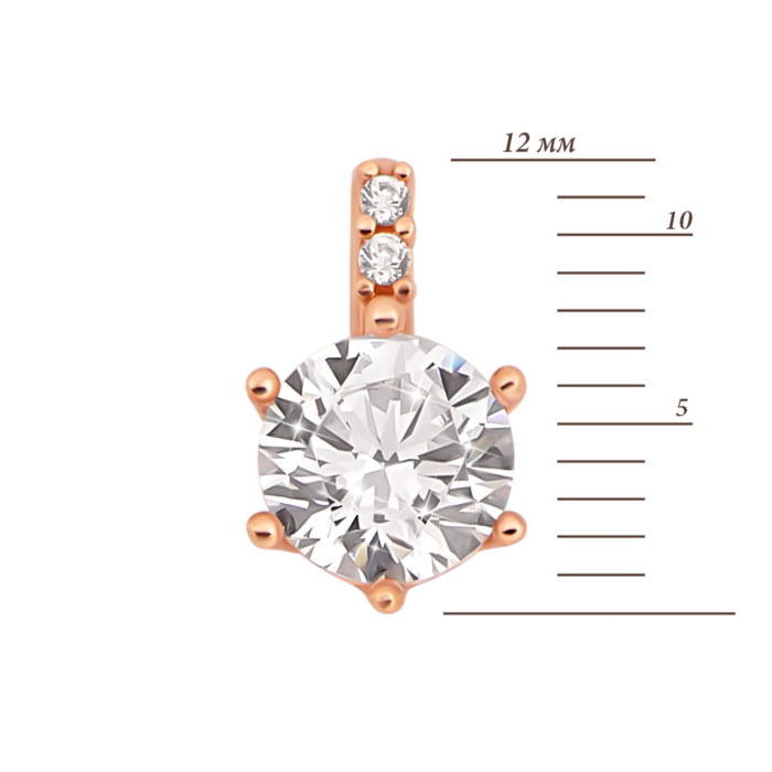 Золота підвіска з фіанітами. Артикул UG53101022901