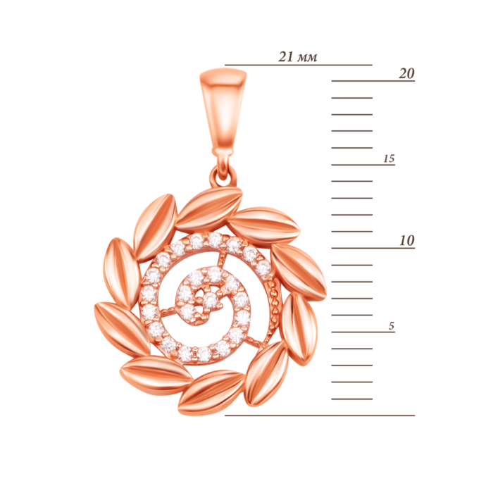 Золота підвіска з фіанітами. Артикул UG53101027701