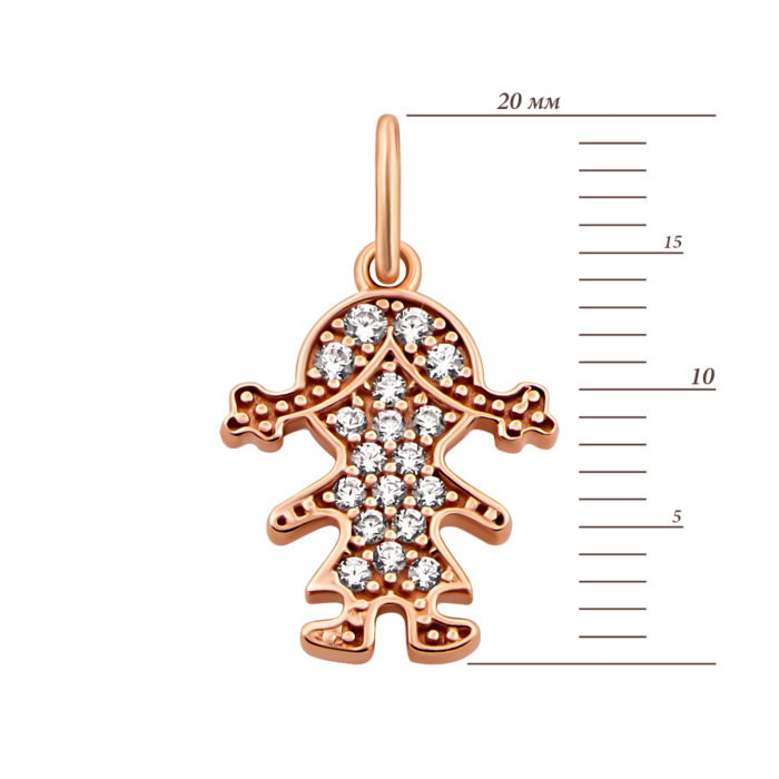 Золота підвіска з фіанітами. Артикул UG53101029201