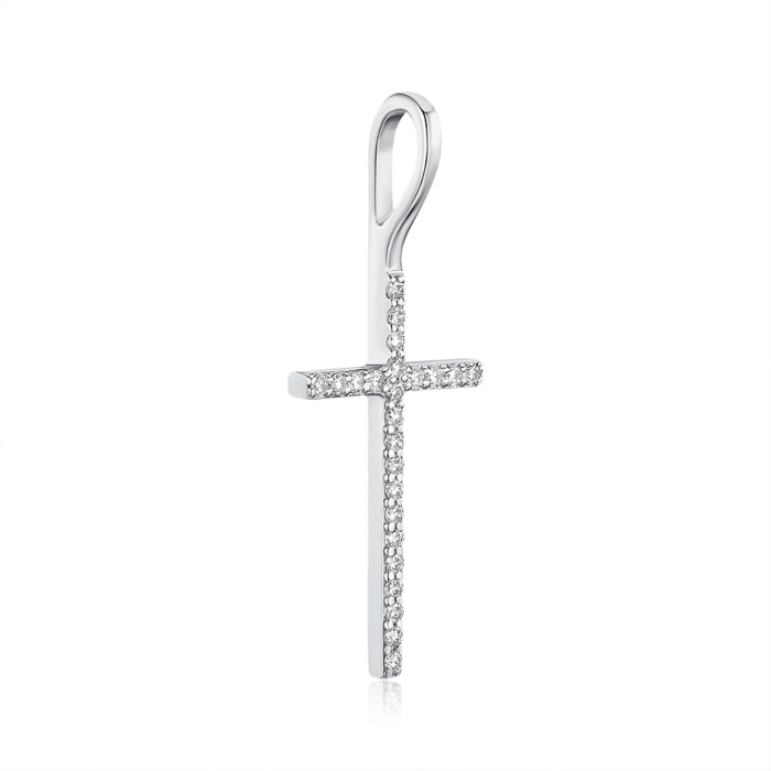 Золотой крестик с бриллиантами. Артикул 3102033202