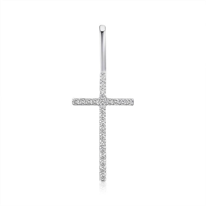 Золотой крестик с бриллиантами. Артикул 3102033202