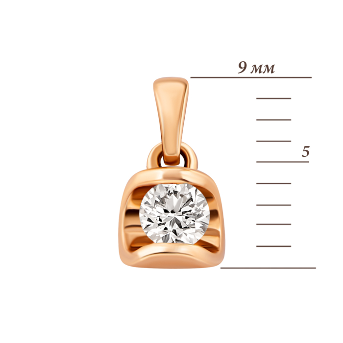 Золота підвіска з діамантом. Артикул UG53103567201