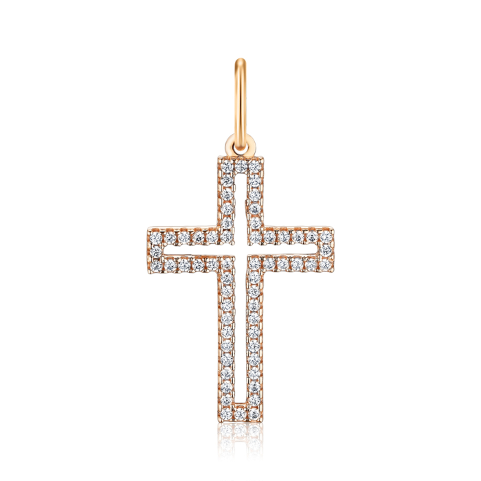 Золотий хрестик з фіанітами 3105733101