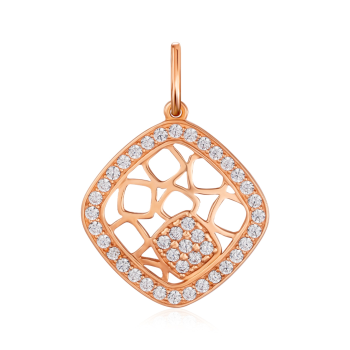 Золота підвіска з фіанітами. Артикул 3107283101