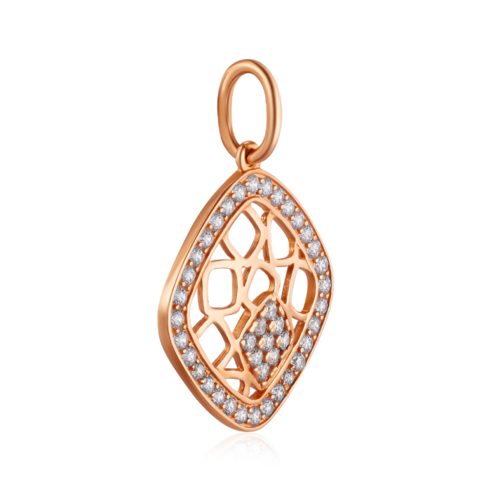 Золота підвіска з фіанітами. Артикул 3107283101