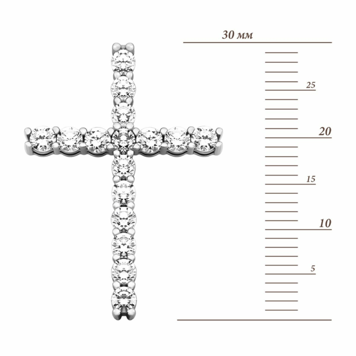 Золотий хрестик з фіанітами. Артикул UG5310833310201