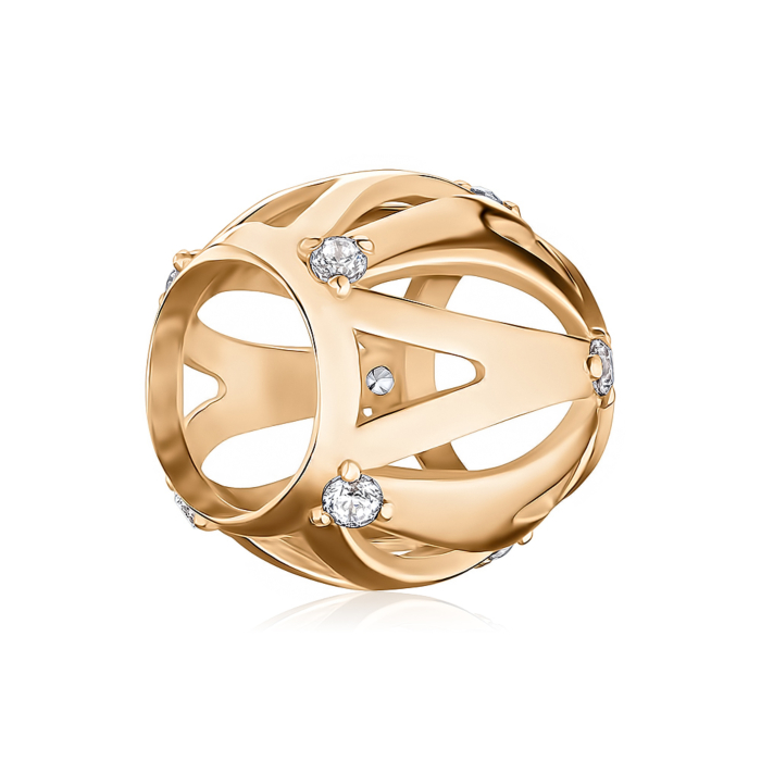 Золота підвіска-шарм з фіанітами 3108974101