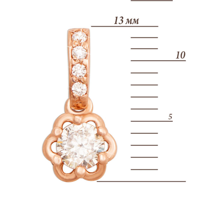 Золота підвіска з фіанітами. Артикул 31101