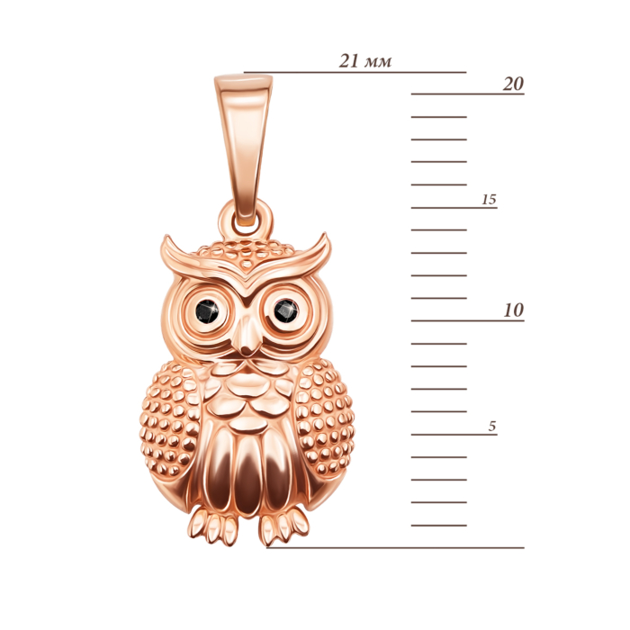 Золота підвіска «Сова». Артикул 31128